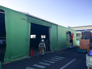 豊田市工場シート張替え1